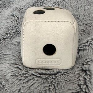 Coach Bleecker Leather Dice Paperweight
